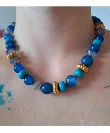 Collana estiva in vetro ceramica