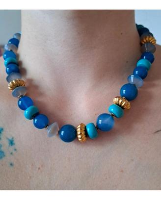 Collana estiva in vetro ceramica