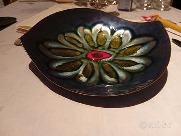 Piatto vintage Laurana- Smalto su rame
