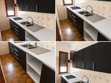 Cucina componibile con fornelli e forno