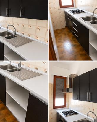 Cucina componibile con fornelli e forno