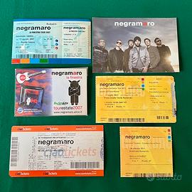 NEGRAMARO SET 4 TICKET TOUR +card promozionali