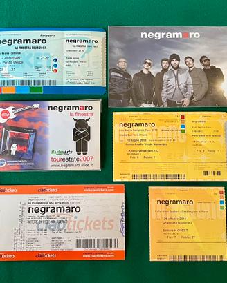 NEGRAMARO SET 4 TICKET TOUR +card promozionali