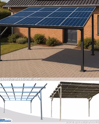 Pensilina pergola carport impianto fotovoltaico