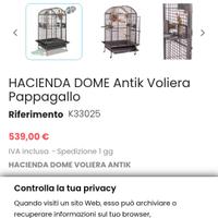 gabbia per pappagalli grandi