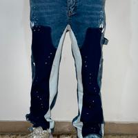 Jeans Custom Patchwork Streetwear Style Y2K