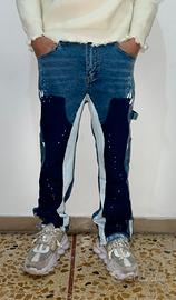Jeans Custom Patchwork Streetwear Style Y2K