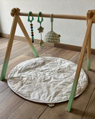 Palestrina neonato in legno B. toys con tappetino