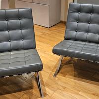 Coppia poltrone pelle pieno fiore mod. Barcellona