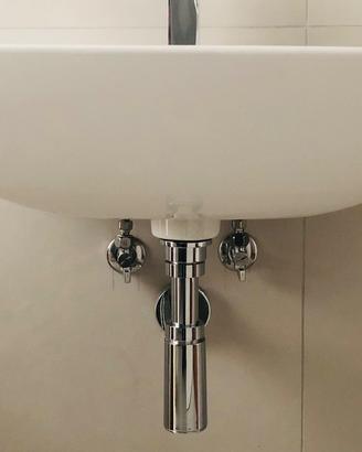 PRIVATO:- Due Lavandini Moderni Monoforo Bianco.