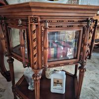 Tavolino bar anni 60 in legno pregiato