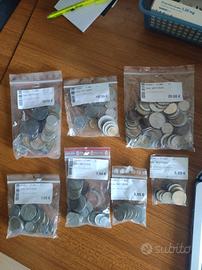 Lotto Monete varie in blocco 1,2 kg.