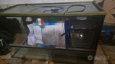 Terrario in vetro 90x40x50