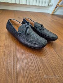 Mocassini con gommini CAR SHOE in pelle blu