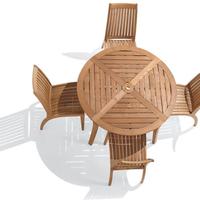 Tavolo + 4 sedute da giardino Dream/Wave