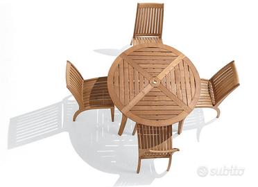 Tavolo + 4 sedute da giardino Dream/Wave