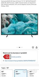 Samsung QLED 4K Vision AI Smart TV 75''