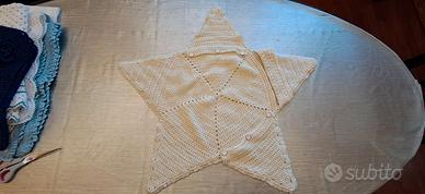 Copertina Stella per neonati fatta ad uncinetto.