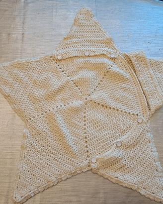 Copertina Stella per neonati fatta ad uncinetto.