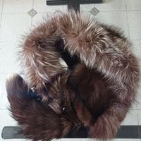 Stola collo di volpe argentata