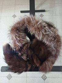 Stola collo di volpe argentata