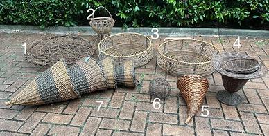 Contenitori in vimini, rattan e fibre intrecciate