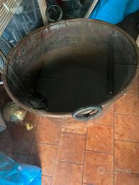 Grande paiolo in rame antico