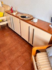 Mobile credenza/ madia 4 ante con mensole a girono