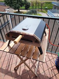 Forno pizza a gas 400°C con pietra refrattaria