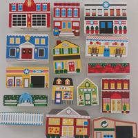 Gioco Montessori di Città in Legno, 32 Pezzi