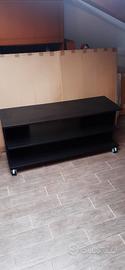 porta tv ikea metallo o legno wenge e ruote 