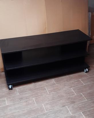 porta tv ikea metallo o legno wenge e ruote 