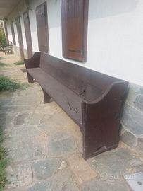 Panca rustica in legno massiccio