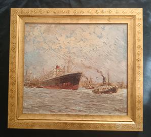 Enrico Napolitano ( 1910) dipinto olio 