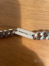 Collana Nomination acciaio e zircone in chiusura