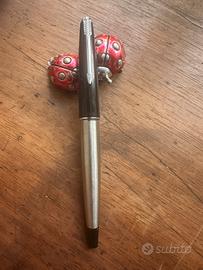 Parker 45 CT acciaio satinato e resina pennino oro