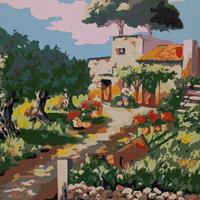 quadro moderno olio su tela paesaggio pugliese 