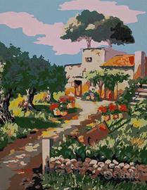 quadro moderno olio su tela paesaggio pugliese 