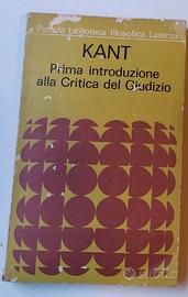 Kant -Prima introduzione alla critica del giudizio