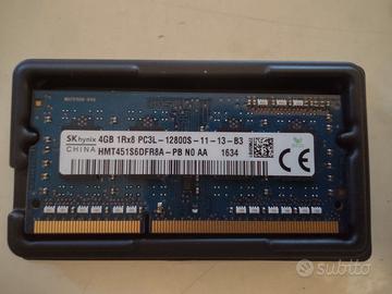2 banchi RAM sodimm DDR3 4gb