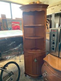 Angoliera noce impiallacciata 200x45 raggio