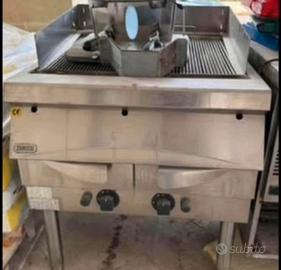Doppia piastra a gas Zanussi e doppio fuoco a gas