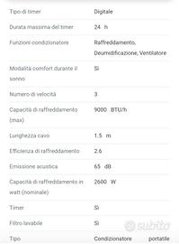 Condizionatore portatile