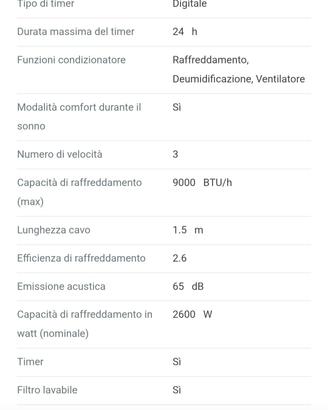 Condizionatore portatile