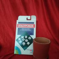 Dadi da poker con bicchiere cuoio