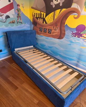 Letto singolo con contenitore