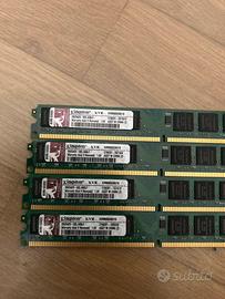memoria ram 4 x kingston KVR800D2N6/1G e 3 x 256mb
