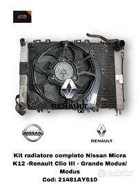 KIT RADIATORI RENAULT Modus 1Â° Serie Diesel 1.5 (