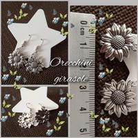 orecchini girasole metallici 