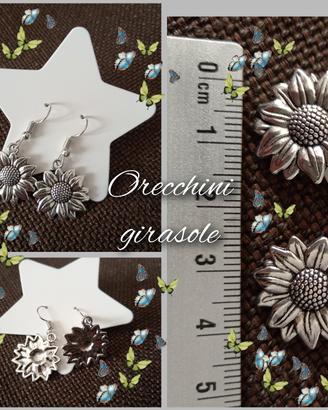 orecchini girasole metallici 